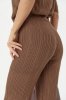 Женский костюм с ажурной вязки - 023128 коричневый
