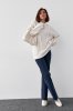В'язаний светр із косами oversize 231198 кремовий