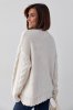 В'язаний светр із косами oversize 231198 кремовий