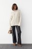 В'язаний светр з косами oversize 231198 бежевий