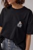 Жіноча футболка oversize з вишивкою 241023 чорна