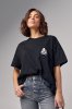 Жіноча футболка oversize з вишивкою 241023 чорна