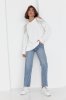 Жіноча кофта oversize з вирізами на плечах - 8023-2