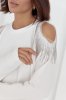 Жіноча кофта oversize з вирізами на плечах - 8023-2