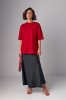 Базова однотонна футболка oversize - 82793 червона