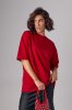 Базова однотонна футболка oversize - 82793 червона