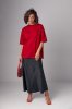 Базова однотонна футболка oversize - 82793 червона