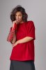 Базова однотонна футболка oversize - 82793 червона