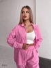 Жіночий брючний костюм з сорочкою 43223 рожевий